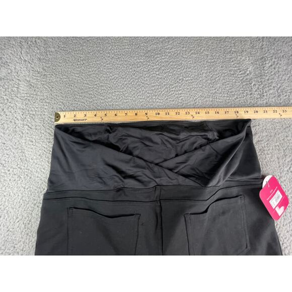 Isabel Maternity Leggings Womens XXL 2XL Black Over Belly Back Pockets NWT - Picture 5 of 8